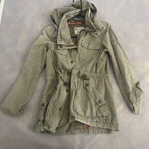 Garage Olive Green Pea Coat